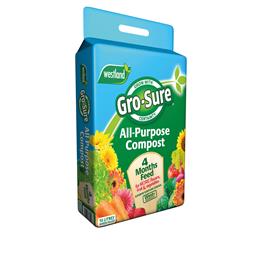 Gro-Sure All-Purpose Compost Pouch & 4 Month Feed 10L