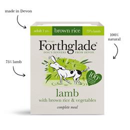 Forthglade Lamb with brown rice & vegetables natural wet dog food (395g)