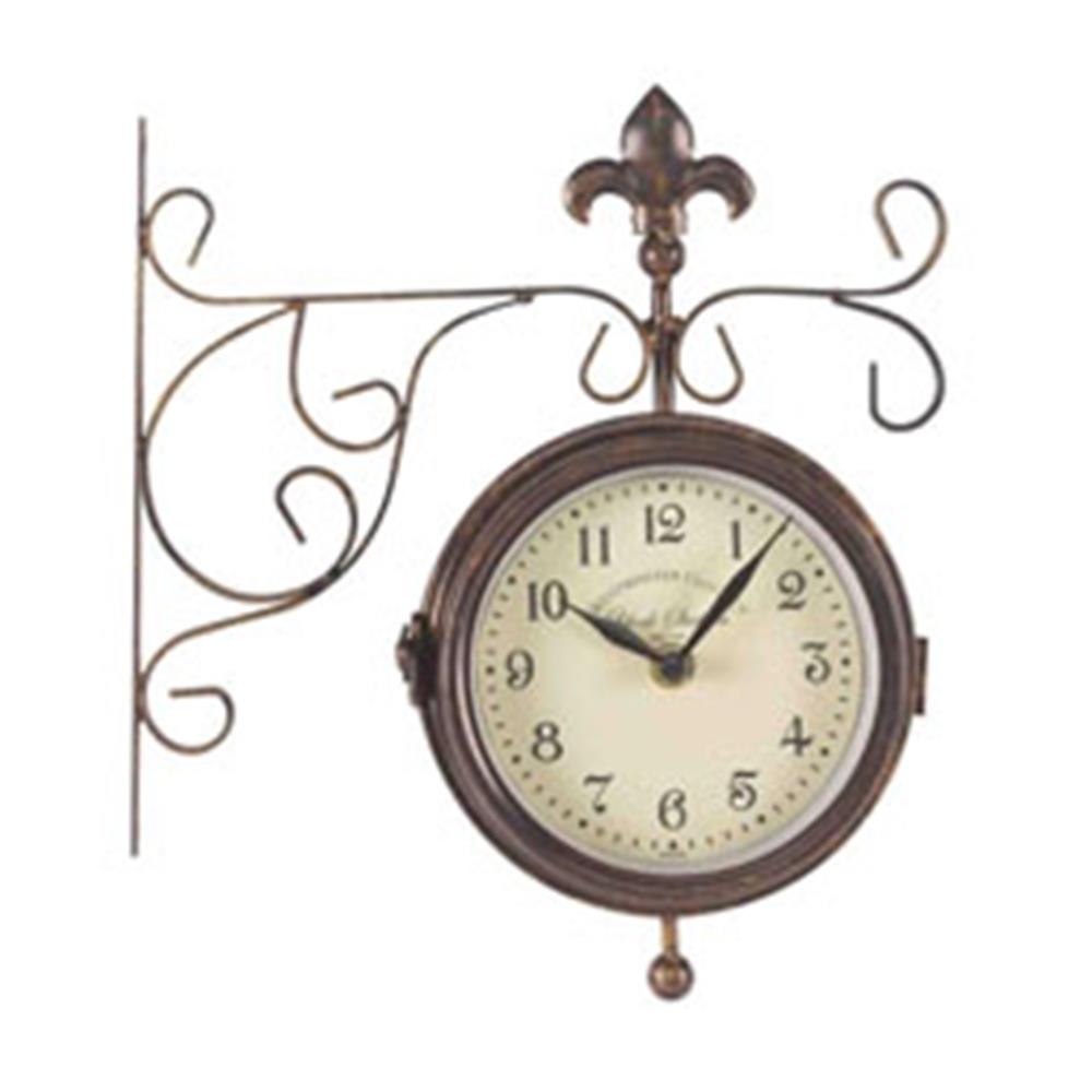 Double Sided York Station Clock & Thermometer 6" 15Cm