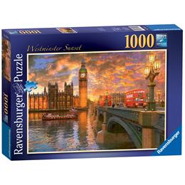 LONDON - WESTMINSTER SUNSET, 1000PC