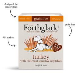 Forthglade Seniors turkey with butternut squash & vegetables natural wet dog food (395g)