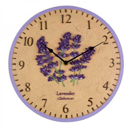 Lavender Wall Clock 12" 30Cm