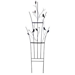 Curved Leaf & Bird Trellis - Black with Brushed Bronze Accents SAVE £10