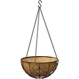 14in. Rustic Italia Hanging Basket - Bronze