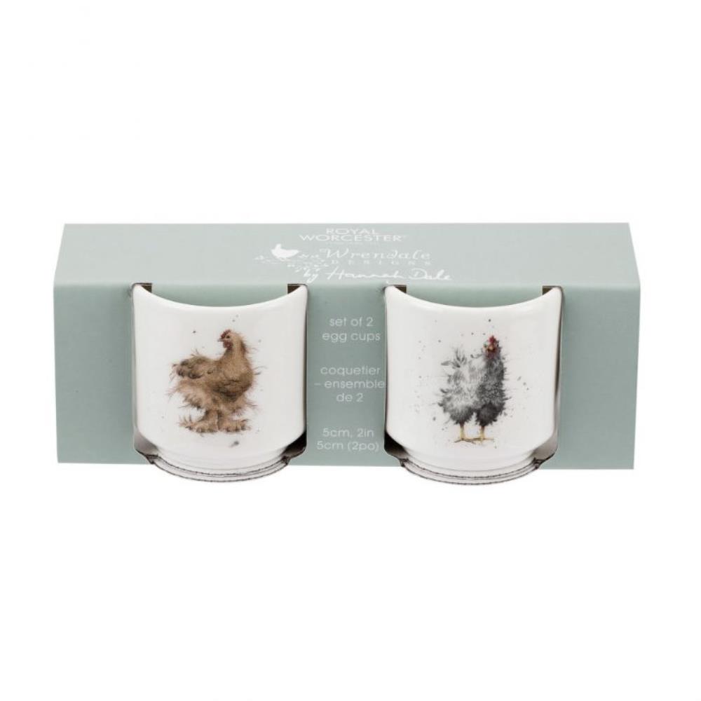 WRENDALE EGG CUPS SET OF 2  - CHICKENS