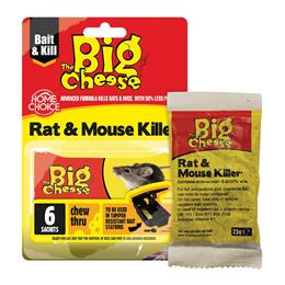 Rat & Mouse Killer Grain Bait Sachets 6x25g