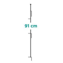 Small Multi-Purpose Grid Fence Latch Post Stake - Black (91cm)