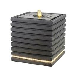Sqaure Ribbed Water Feature with LEDs