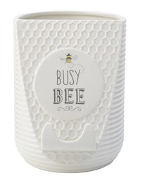 Bee Happy Utensil Pot and Tablet Holder