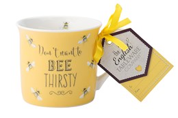 Bee Happy Fine China Mug - 'don't bee thirsty' (Yellow) 