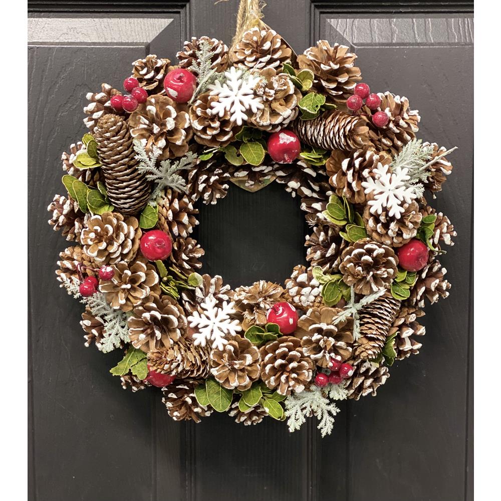 Wreath Pinecone Snowflake  35cm